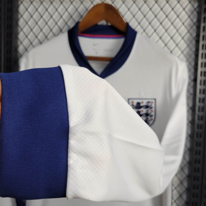 England 2024 Home Stadium Long Sleeve Jersey - Fans Version - UnitedFutballJersey