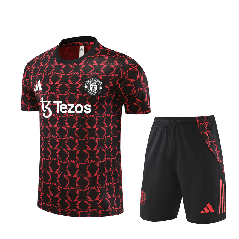 Manchester United 24-25 Short-Sleeve Training Set - Red - UnitedFutballJersey