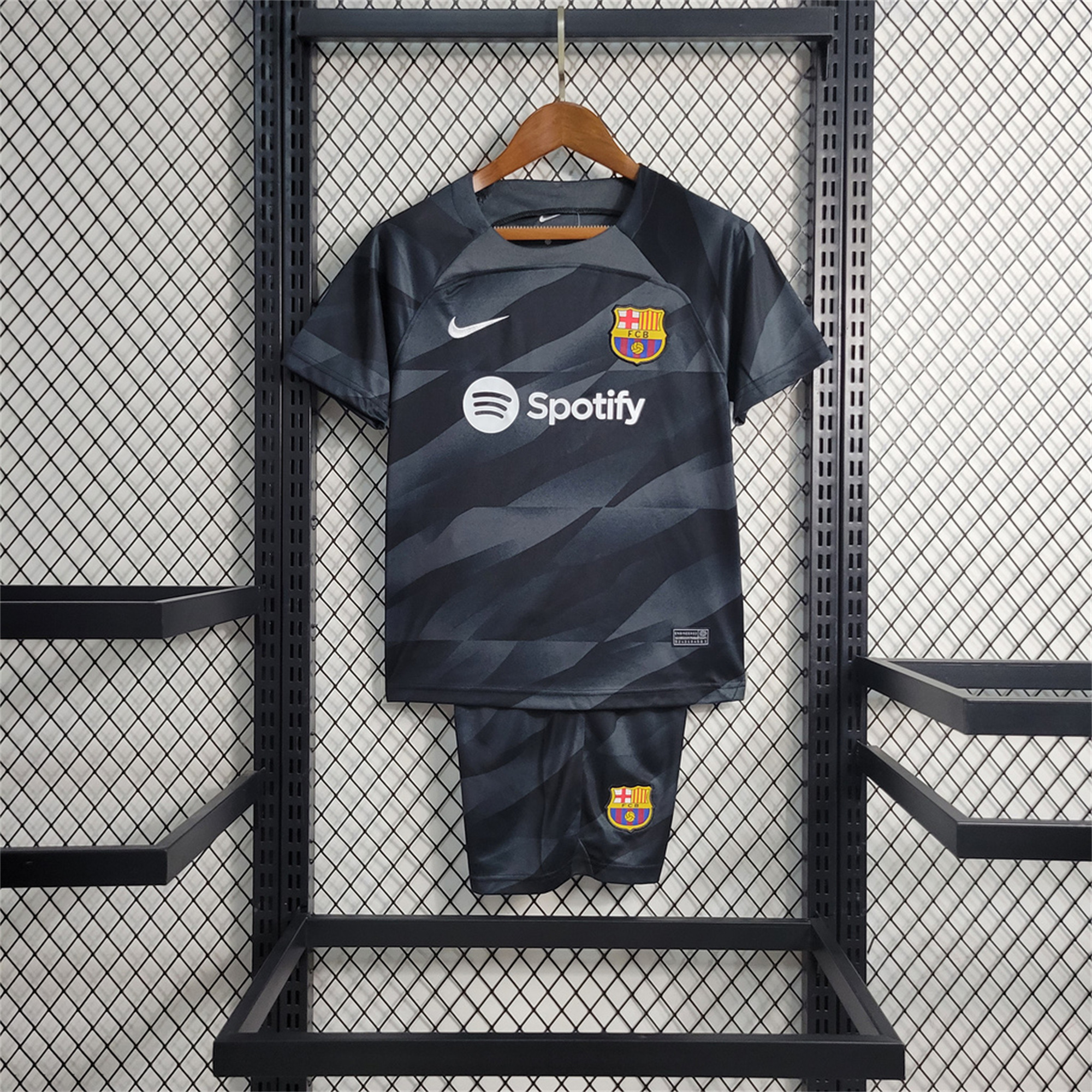 B.A.R.S.A 23-24 Black Goalkeeper Kids Kit - UnitedFutballJersey