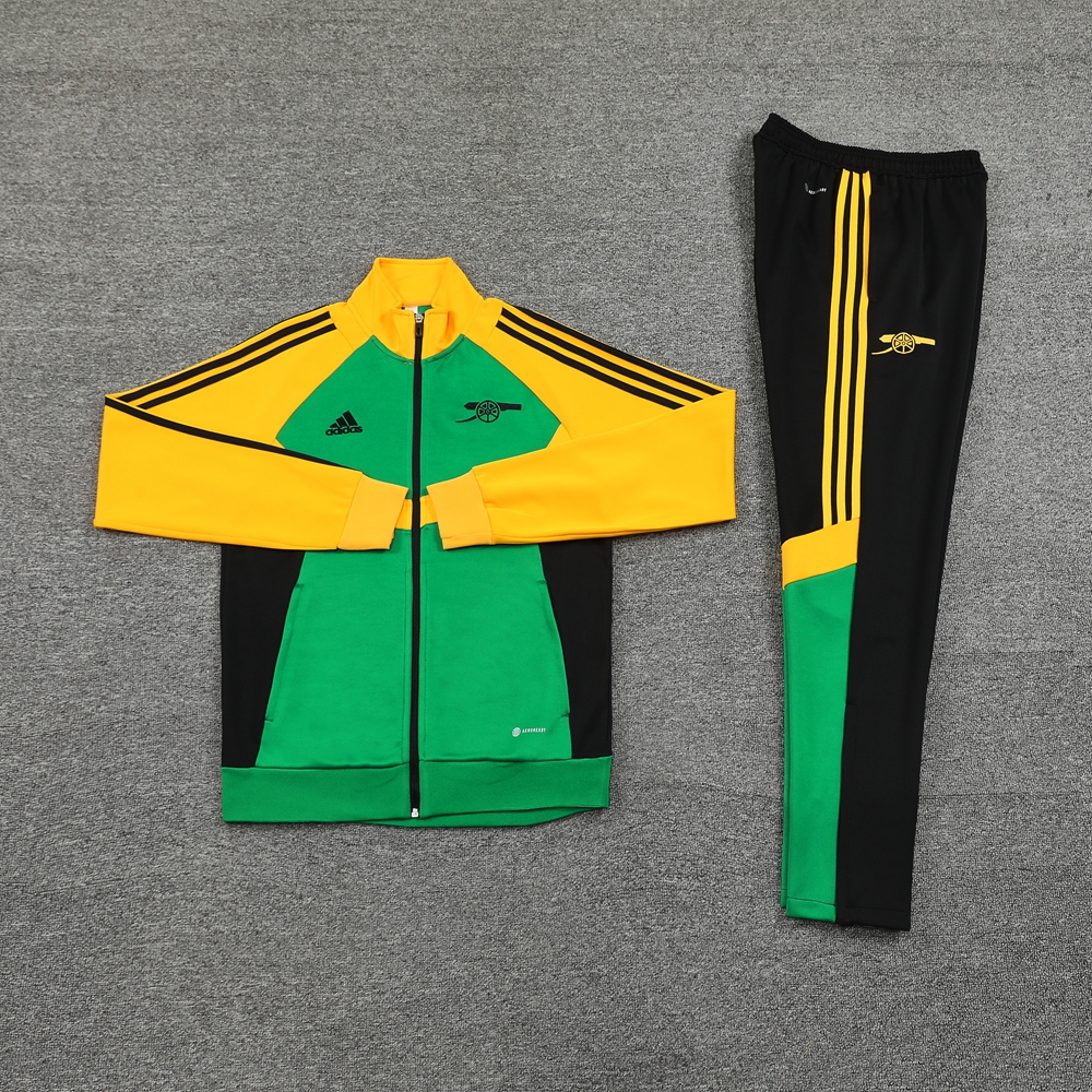Arsenal 24-25 Jacket Training Tracksuit - Green Top and Black Pants - UnitedFutballJersey