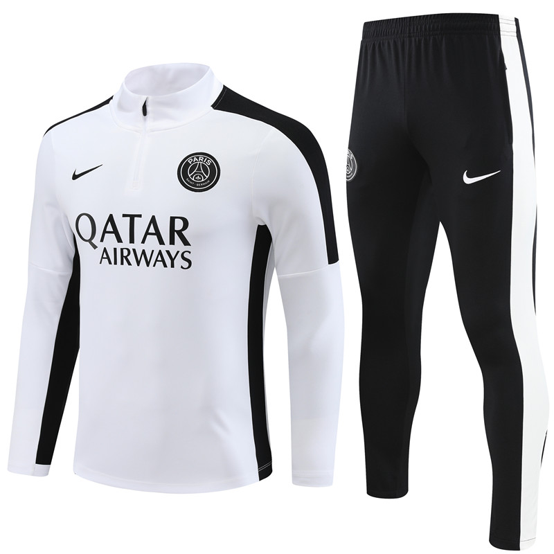 Paris Saint-Germain PSG 23-24 Long Sleeve Training Set -White - UnitedFutballJersey