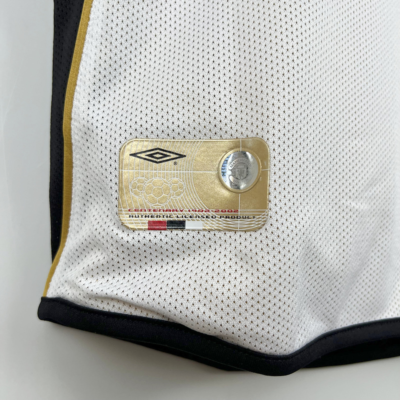 Manchester United Retro 01-02 100th Anniversary Special Edition Jersey - White - UnitedFutballJersey