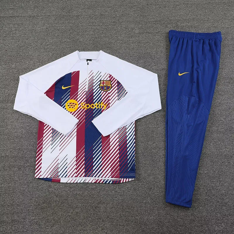 B.A.R.S.A 23-24 Long Sleeve Training Set - Red & Blue - UnitedFutballJersey