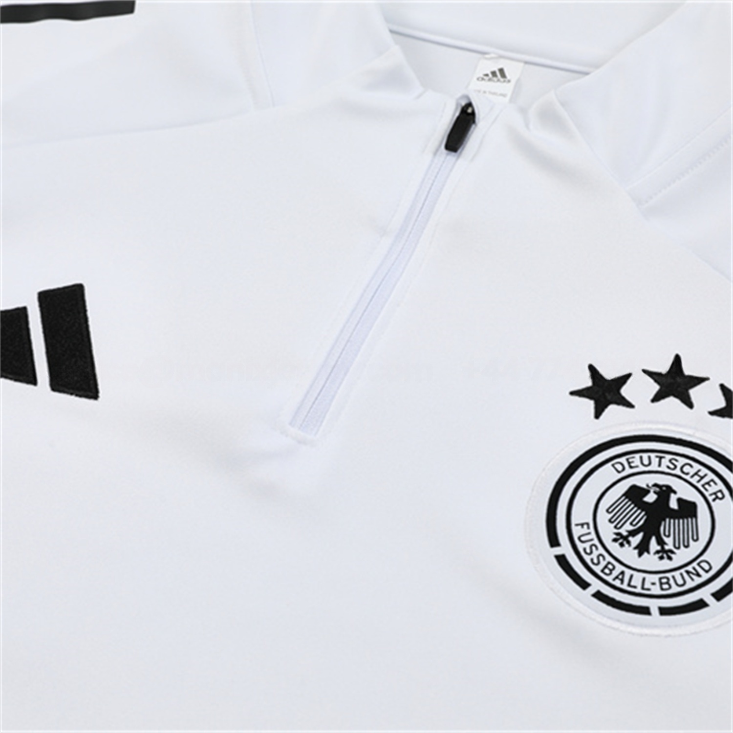 Germany 25-26 Long Sleeve Training Set - White Top and Black Pants - UnitedFutballJersey