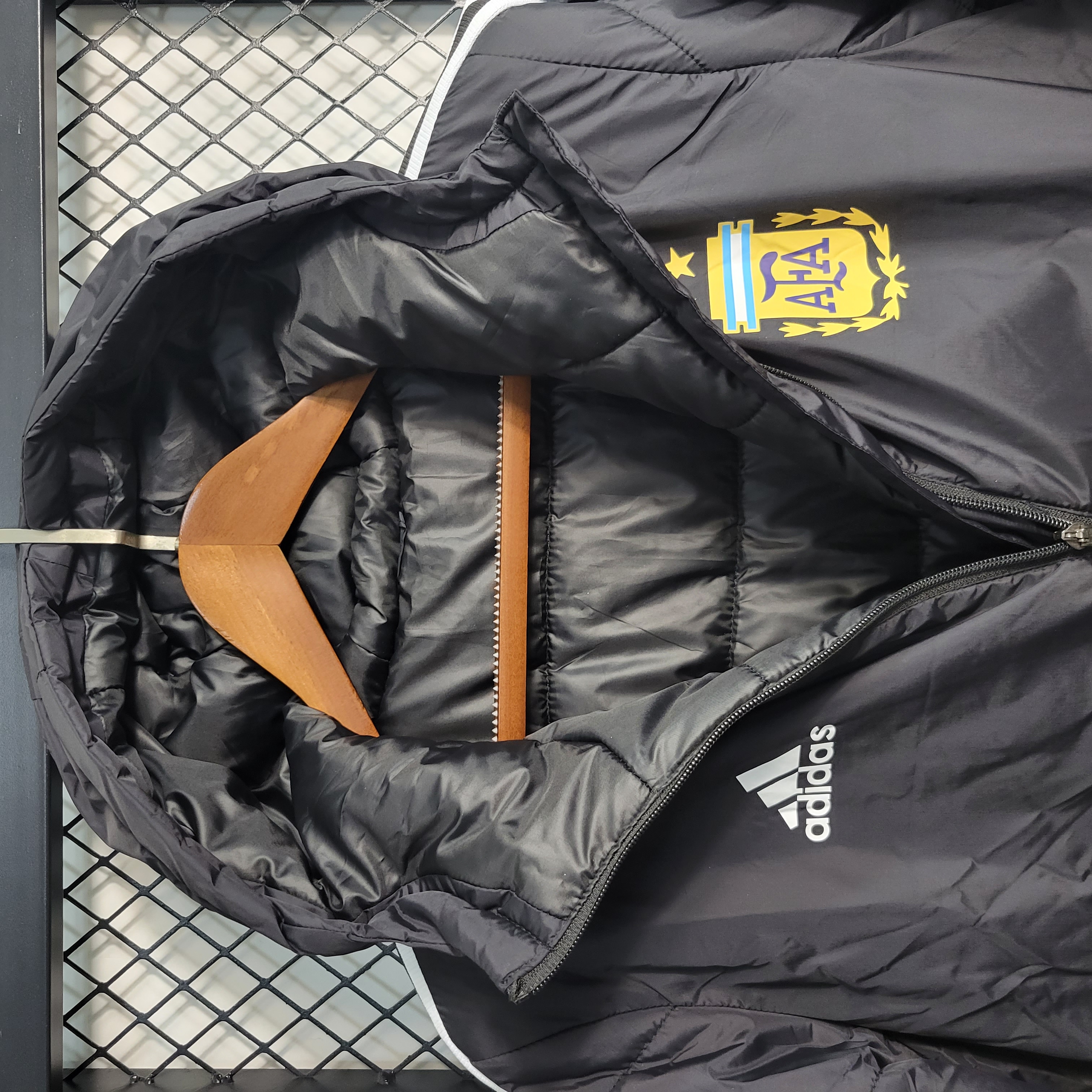 Argentina 23-24 Men's Hooded Thermal Cotton Jacket - UnitedFutballJersey
