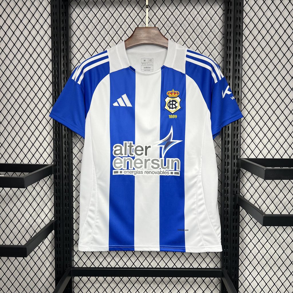 Real Club Recreativo de Huelva 24-25 Home Stadium Jersey - Fans Version - UnitedFutballJersey