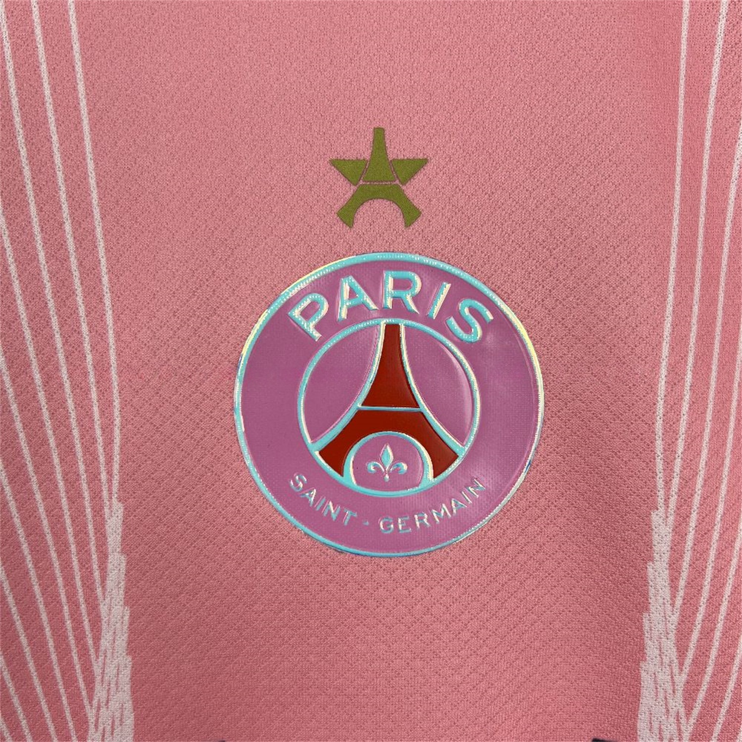 Paris Saint-Germain PSG 25-26 T90 White Lines Pink Gradient Special Jersey - Fans Version - UnitedFutballJersey