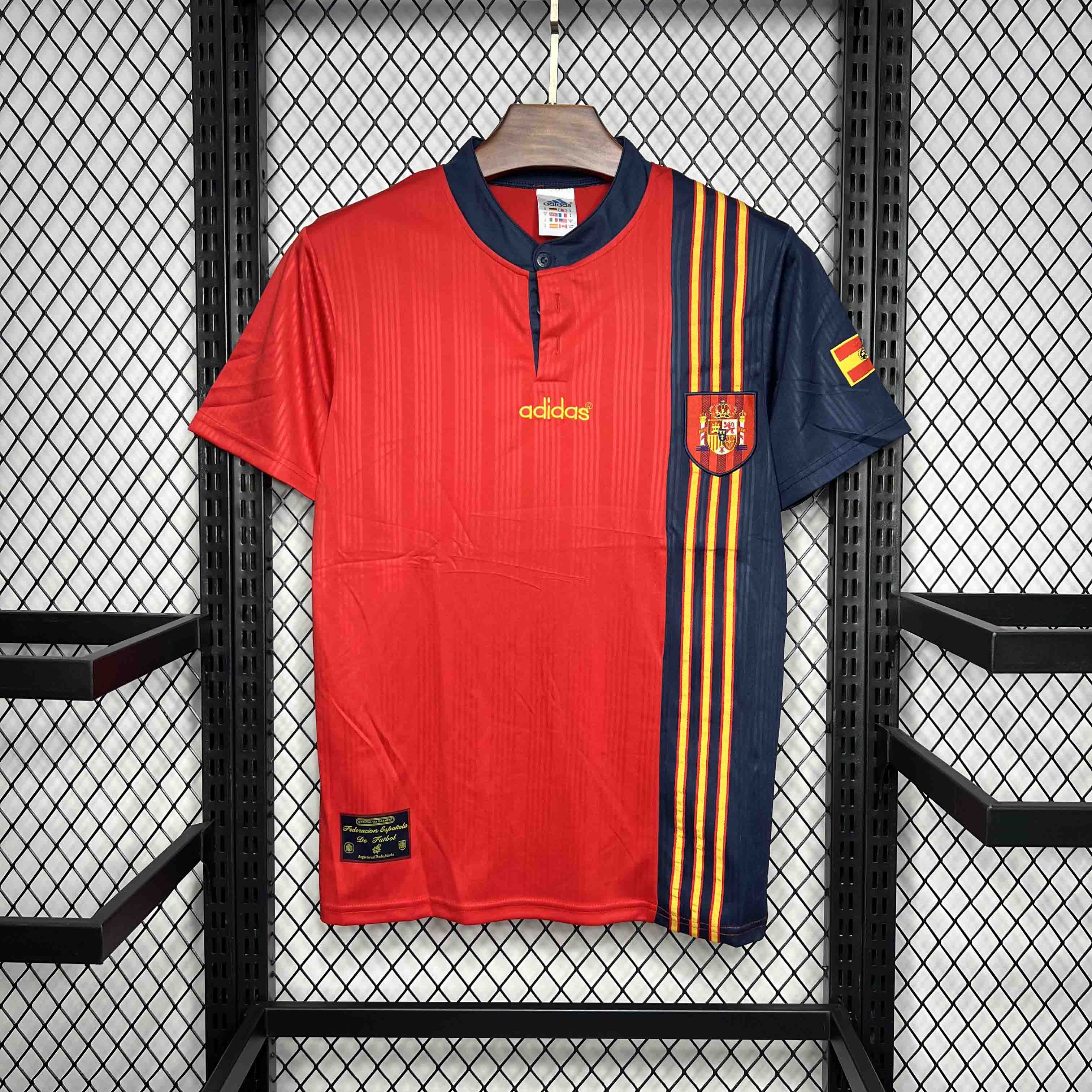 Retro Spain 1996 Home Jersey - UnitedFutballJersey
