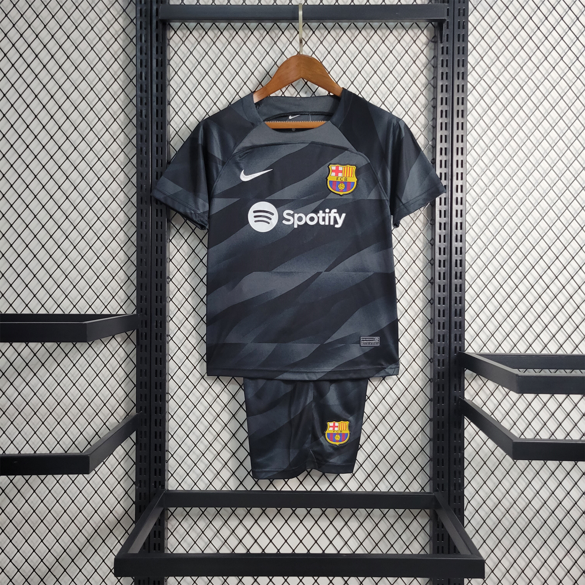 B.A.R.S.A 23-24 Black Goalkeeper Kids Kit - UnitedFutballJersey