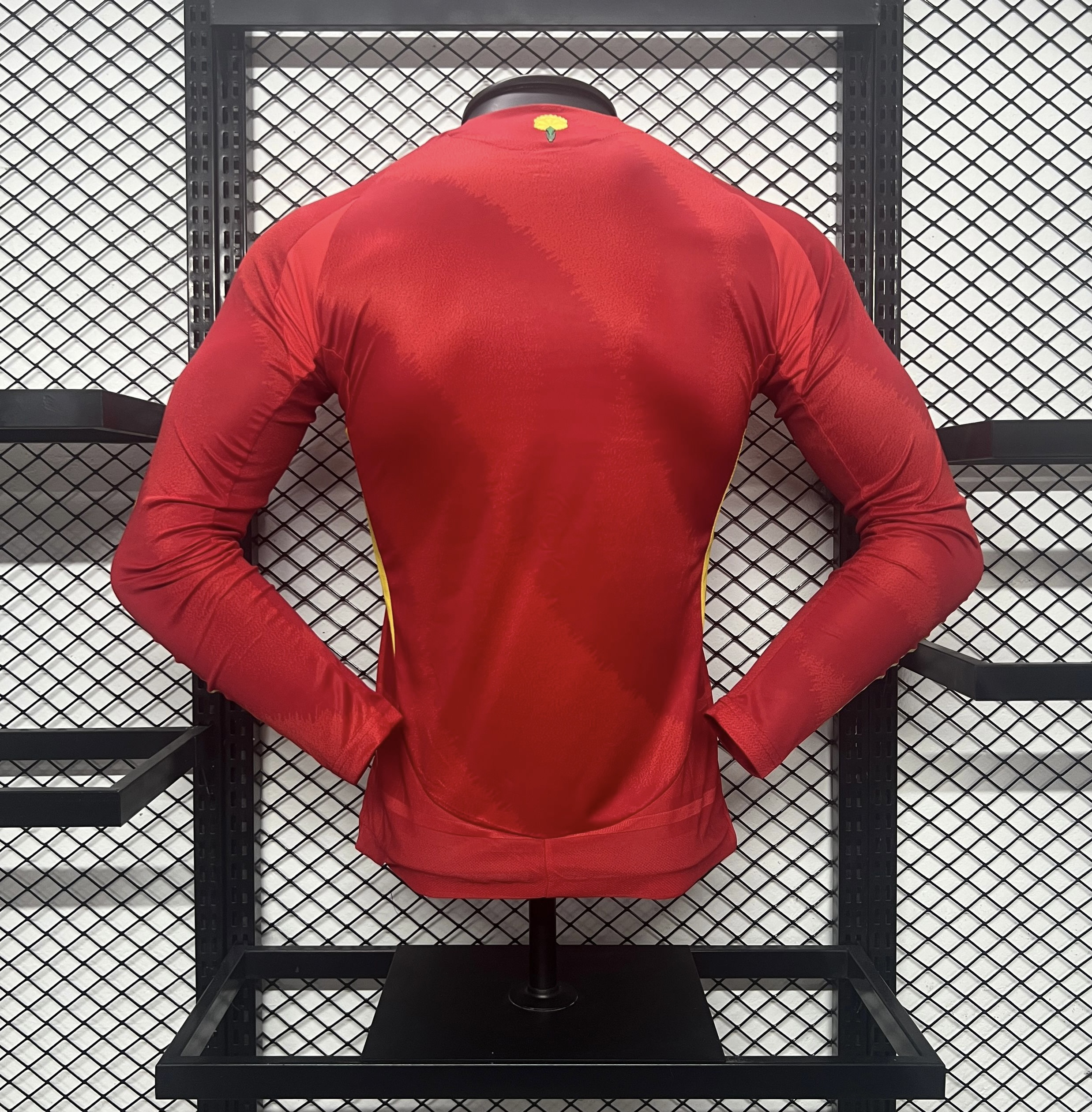 Spain 2024 Home Stadium Long Sleeve Jersey - Player Version - UnitedFutballJersey