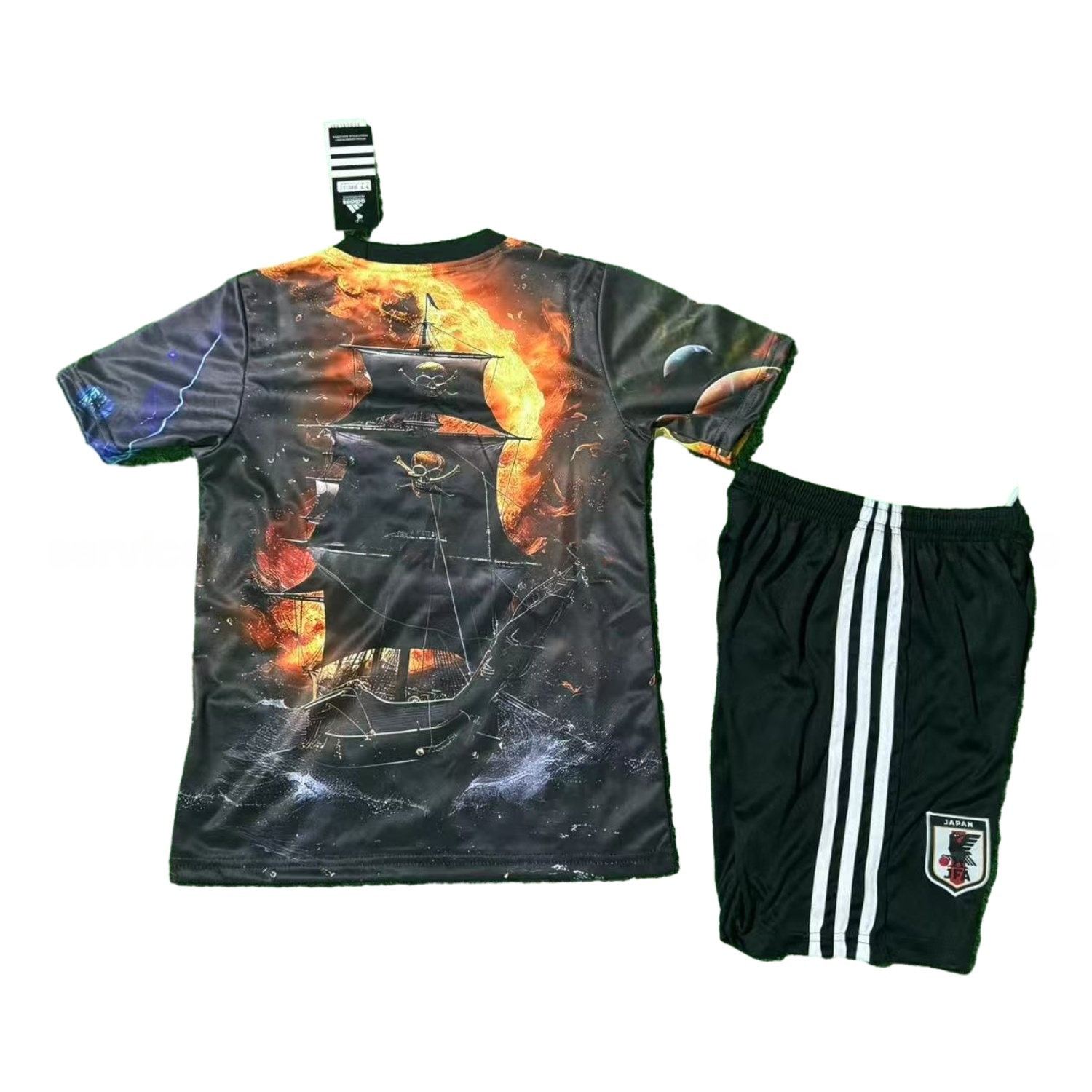 Japan 25-26 Luffy And Ace Black Special Kids Kit - UnitedFutballJersey
