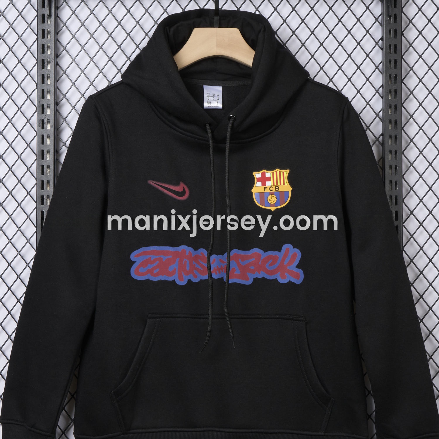 Barcelona x Travis Scott Black Unisex Pullover Hoodie - UnitedFutballJersey