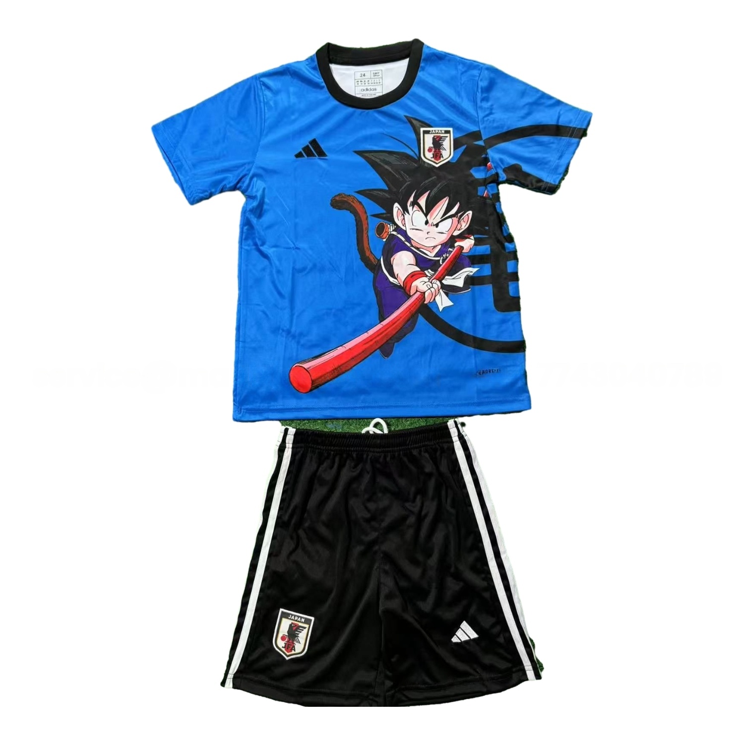 Japan 25-26 Small Goku Dance Stick Blue Special Kids Kit - UnitedFutballJersey