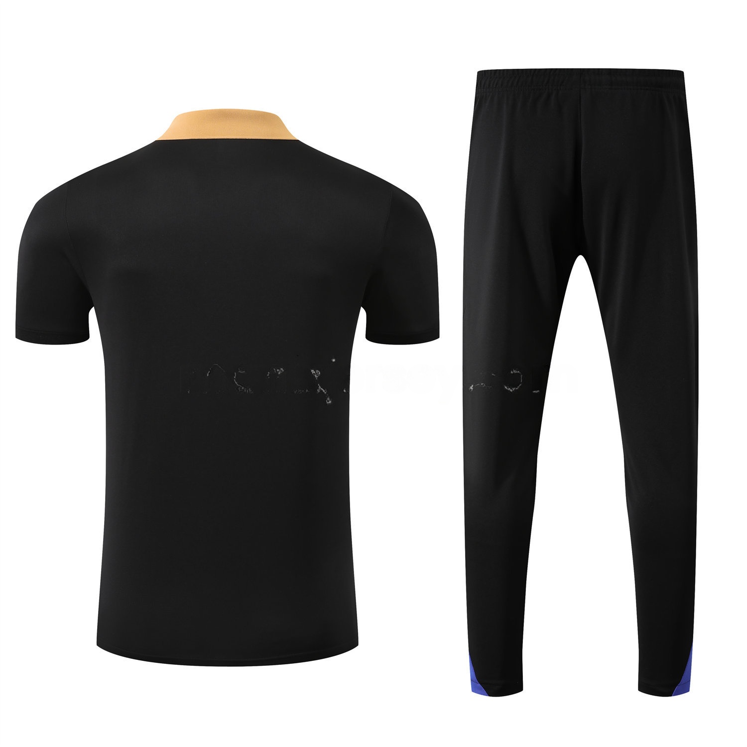 Barcelona 25-26 POLO Short-Sleeve Training Set - Black Top and Pants - UnitedFutballJersey