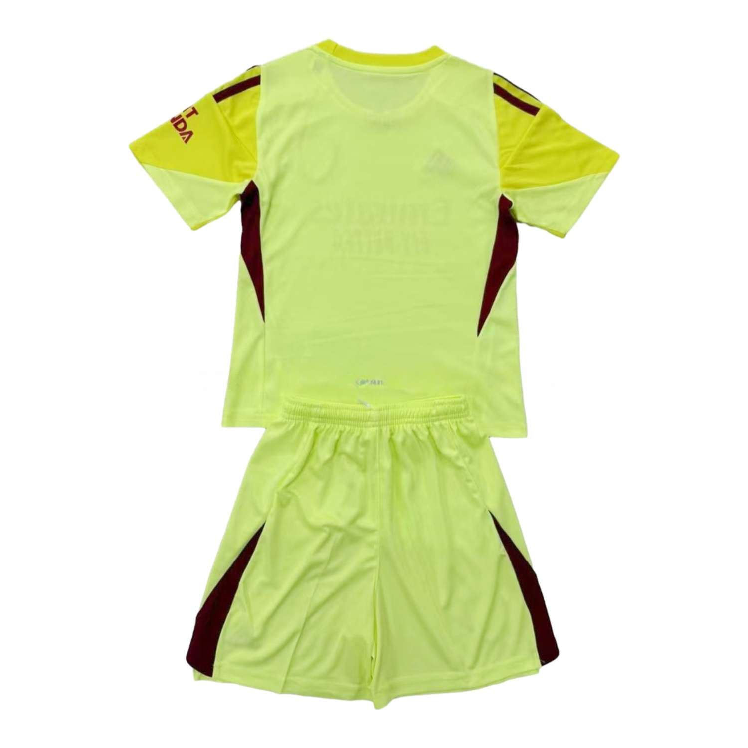 Arsenal 25-26 Light Yellow Goalkeeper Men's Adult Jersey Set - Fans Version - UnitedFutballJersey