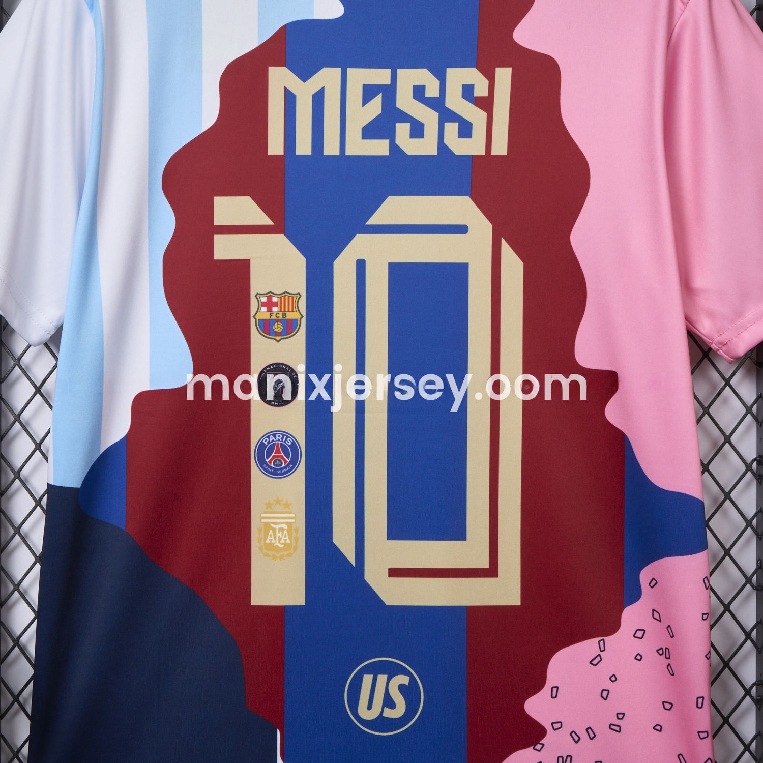 Messi Career Commemorative Jersey - Fans Version - Barcelona Argentina Paris Saint-Germain PSG INT M.A.M - UnitedFutballJersey