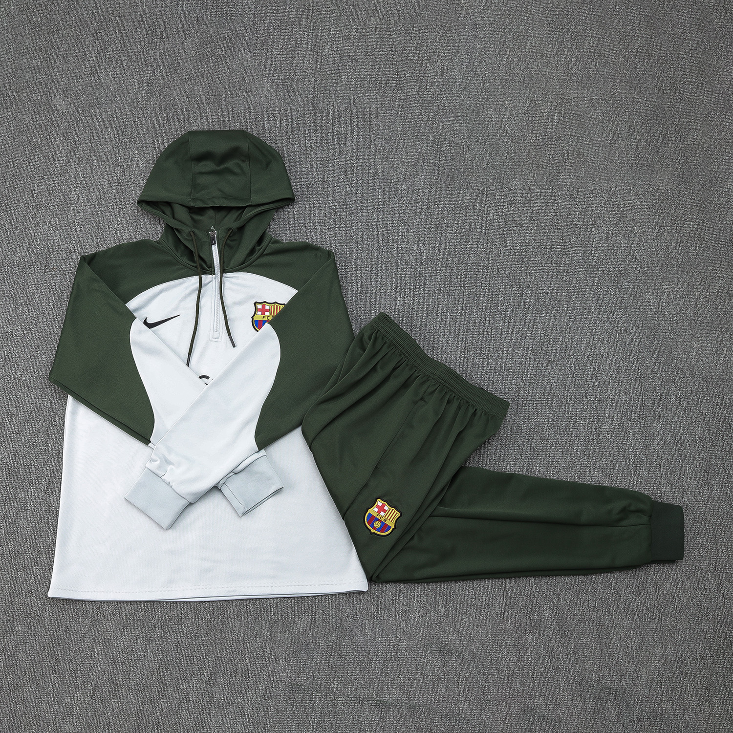 B.A.R.S.A 23-24 Men's Training Hoodie + Pants - Light Grey - UnitedFutballJersey