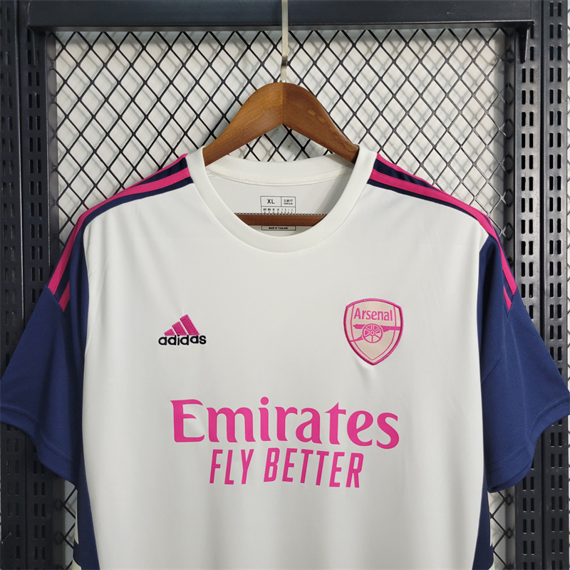 Arsenal 23/24 White Training Jersey - Fans Version - UnitedFutballJersey