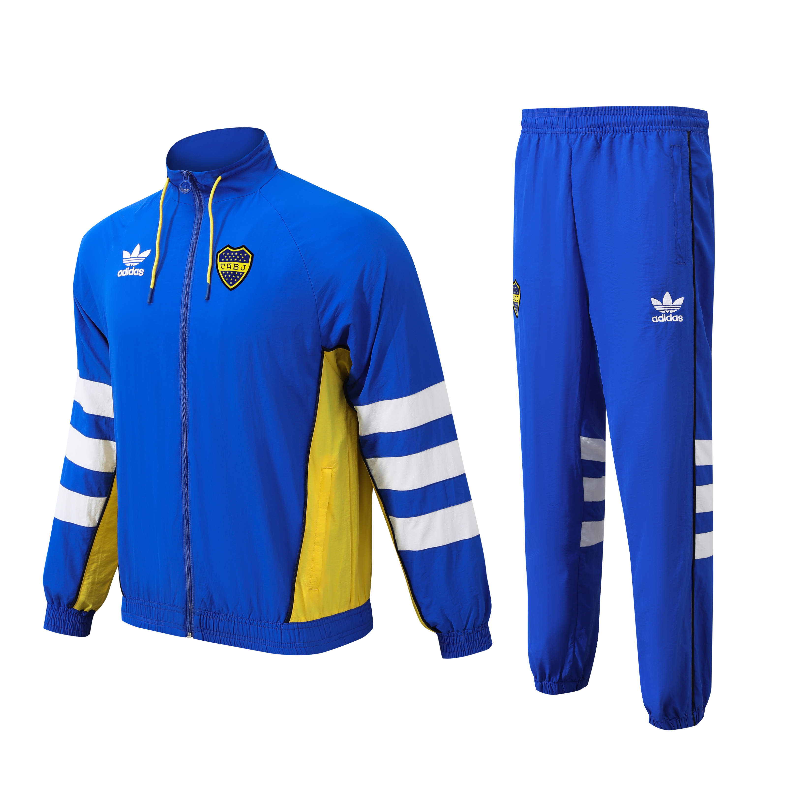 Boca Juniors 24-25 Blue Throwback Windbreaker Suit - Jackets & Pants - UnitedFutballJersey