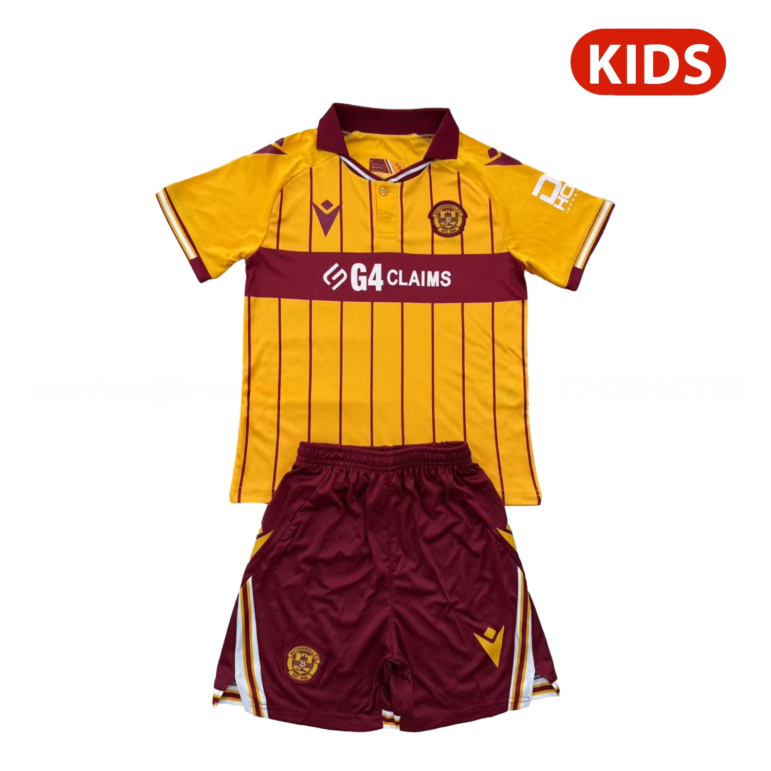 Motherwell 25-26 Home Kids Kit - UnitedFutballJersey