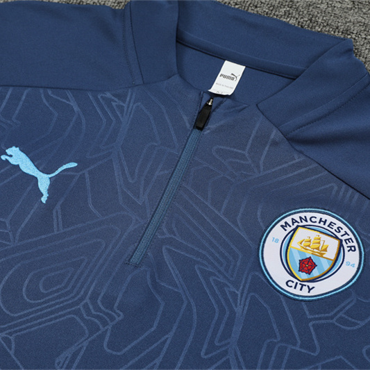 Manchester City 24-25 Long Sleeve Training Set - Deep Blue - UnitedFutballJersey