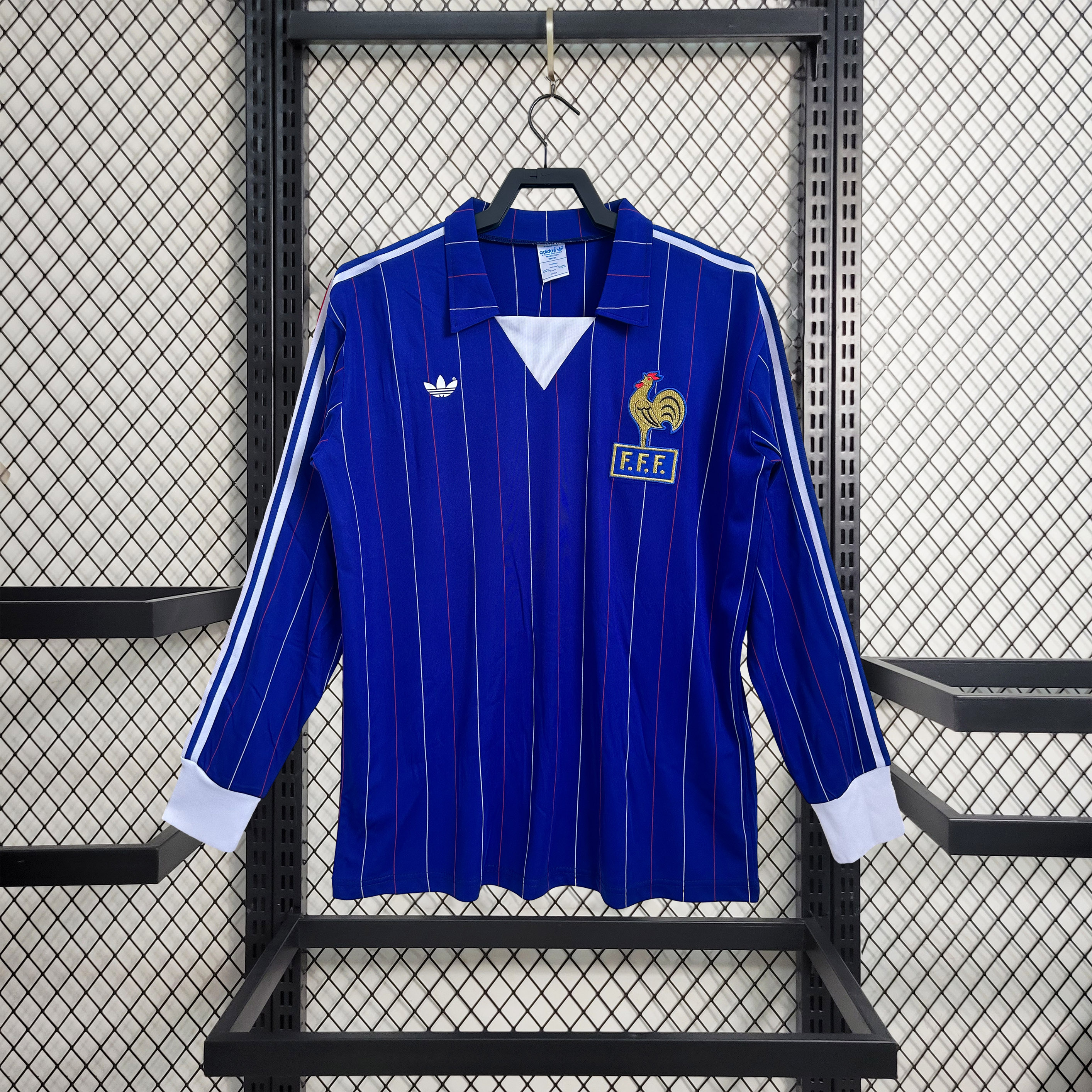 Retro France 1980-82 Home Long Sleeve Jersey - UnitedFutballJersey