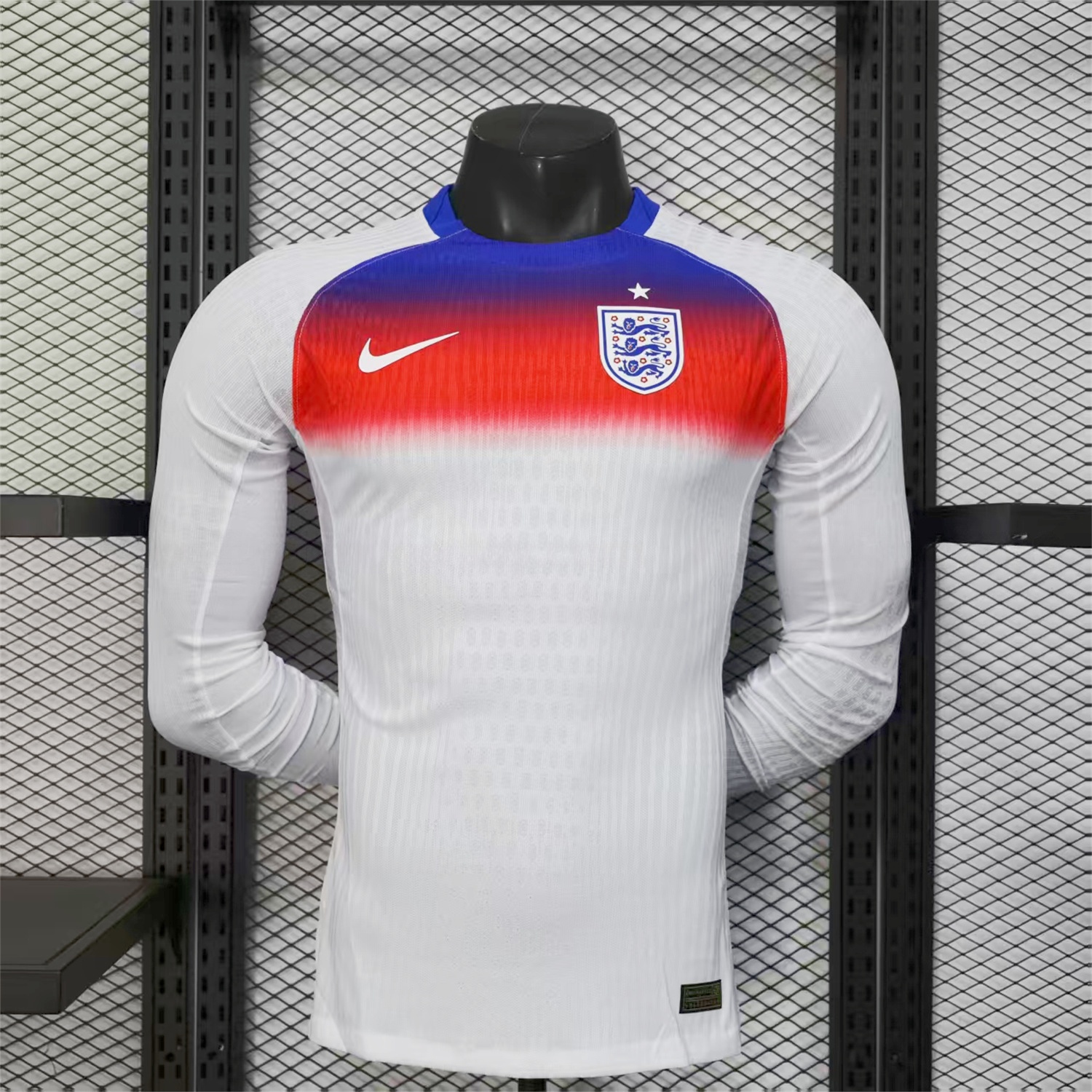 England 2025 Women's Team Home Jersey - Men's Long Sleeves Player Version - UnitedFutballJersey