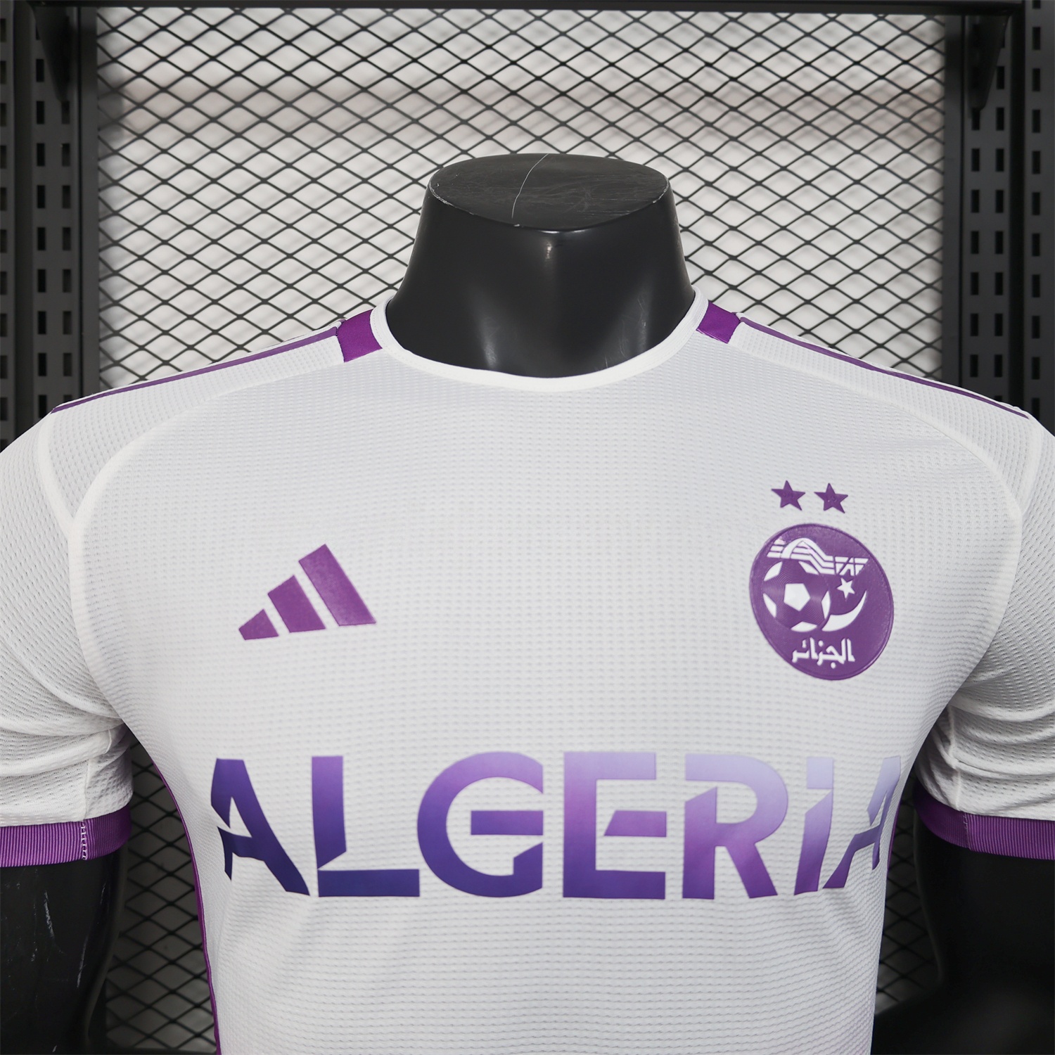 Algeria 25-26 White Purple Gradient with Hexagonal Pattern Jersey - Player Version - UnitedFutballJersey
