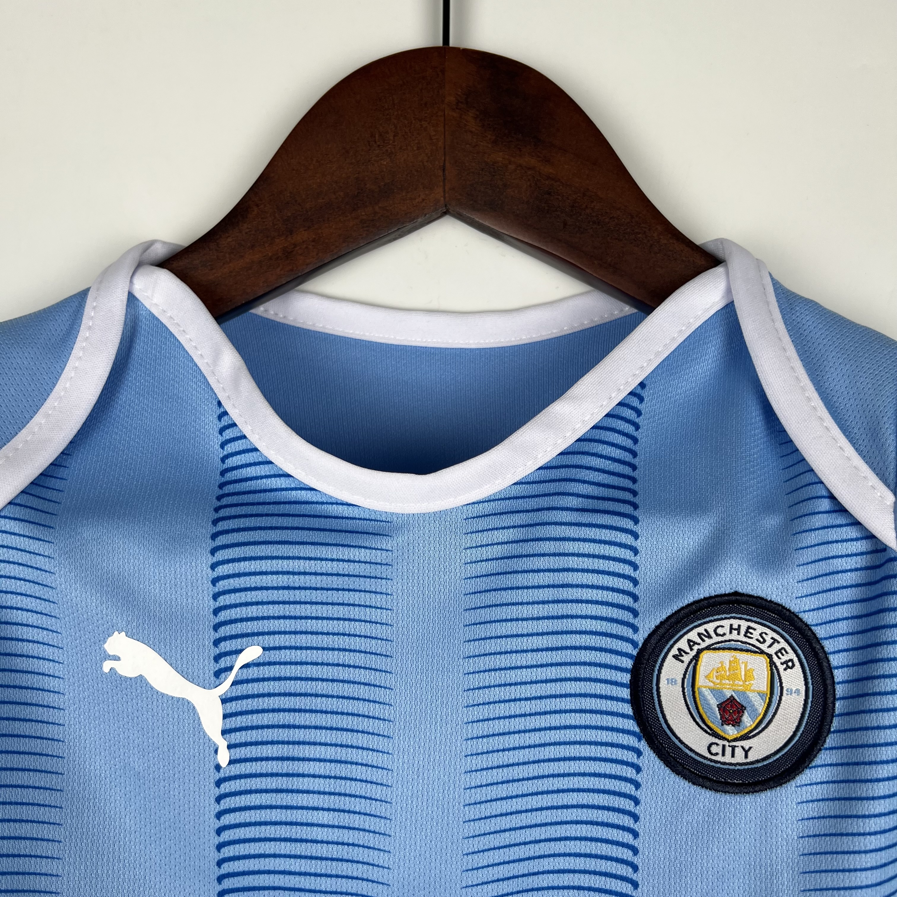 Manchester City 23-24 Home Stadium Baby Crawling Suit - UnitedFutballJersey