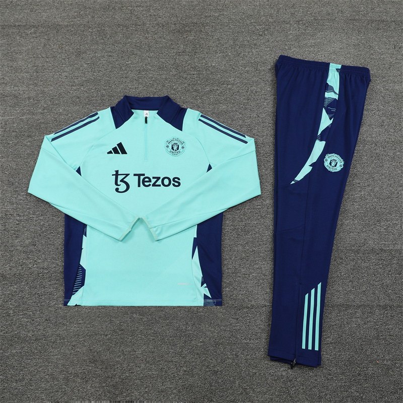 Manchester United 24-25 Long Sleeve Training Set - Lake Blue - UnitedFutballJersey