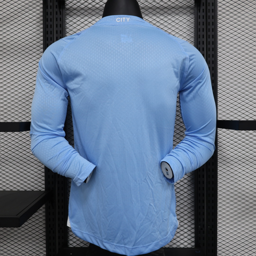 23/24 Manchester City Home Long Sleeve Jersey - Player Version - UnitedFutballJersey