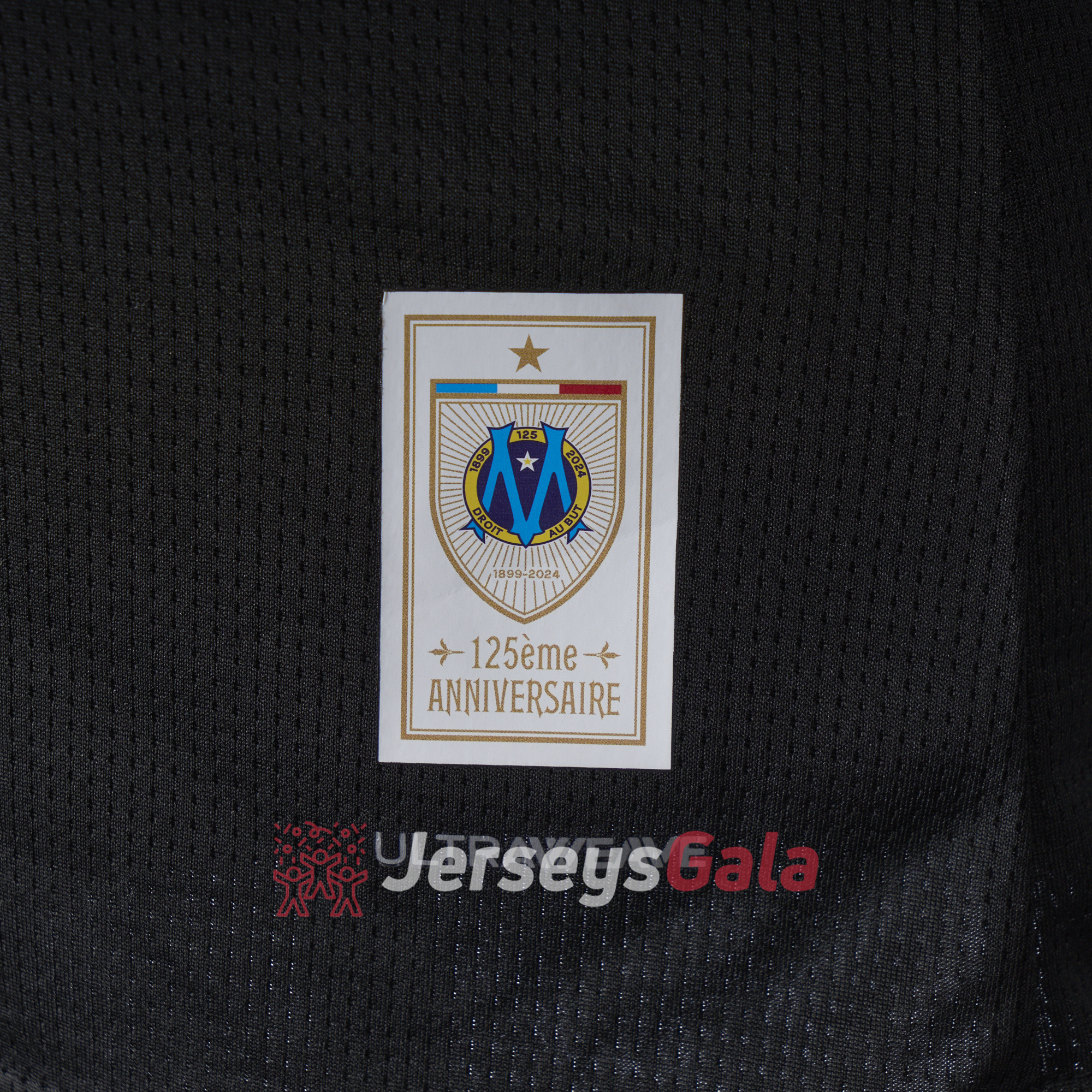 Marseille 24-25 125th Anniversary Black Jersey - Player Version - UnitedFutballJersey