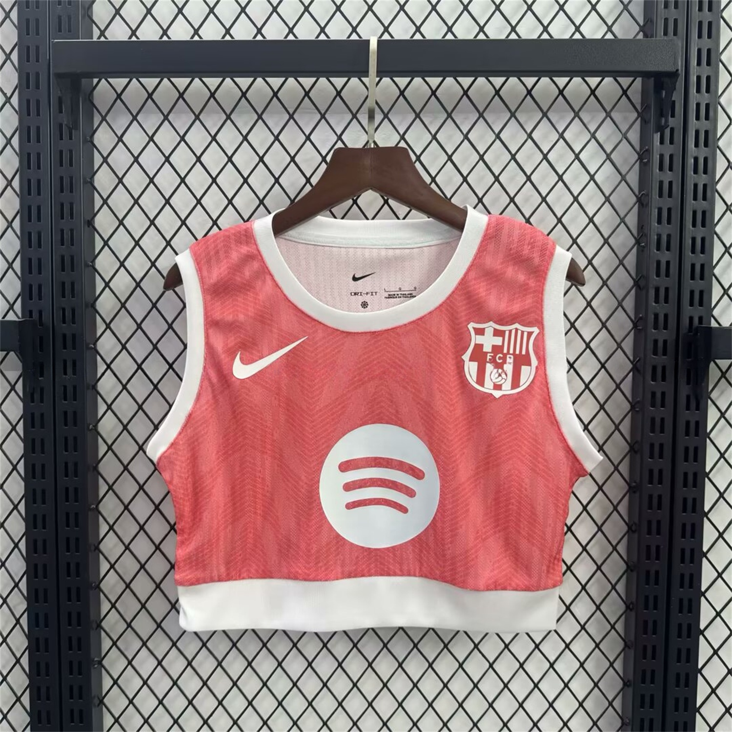 Women's B.A.R.S.A 25-26 Pink White Yoga Vest - UnitedFutballJersey