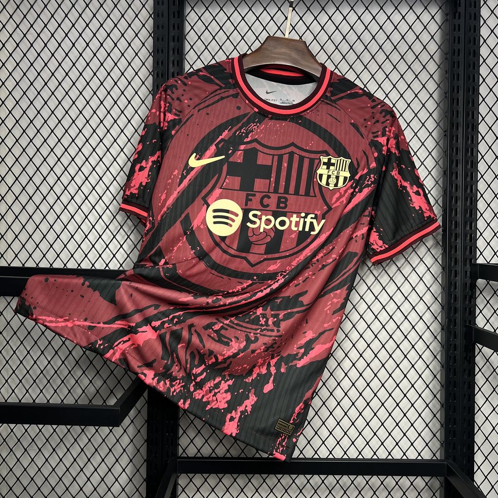 Barcelona 24-25 Red Crest Special Edition Jersey - Fans Version - UnitedFutballJersey