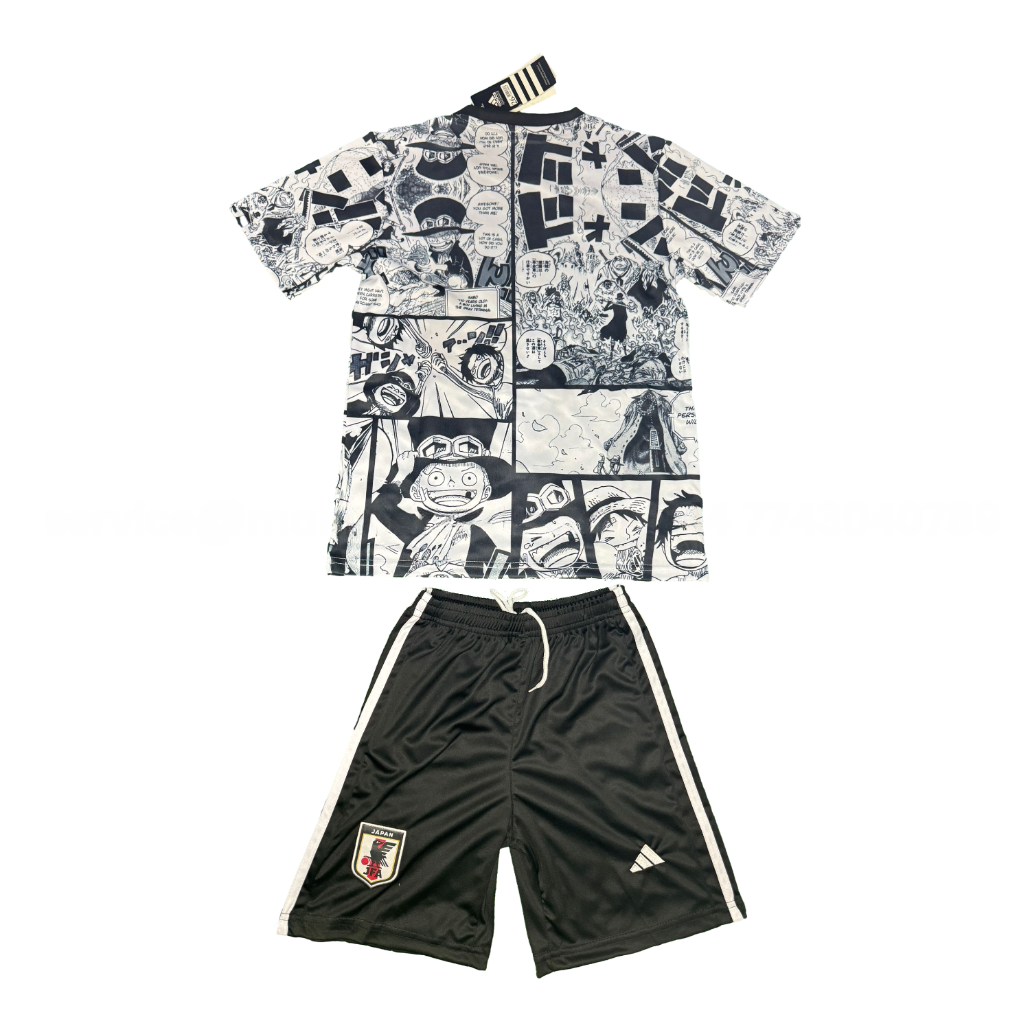 Japan 25-26 One Piece Sabo White Special Kids Kit - UnitedFutballJersey