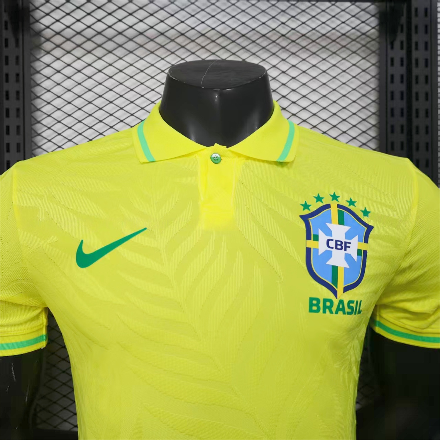 Brazil 25-26 Fern Yellow Polo Jersey - Player Version - UnitedFutballJersey
