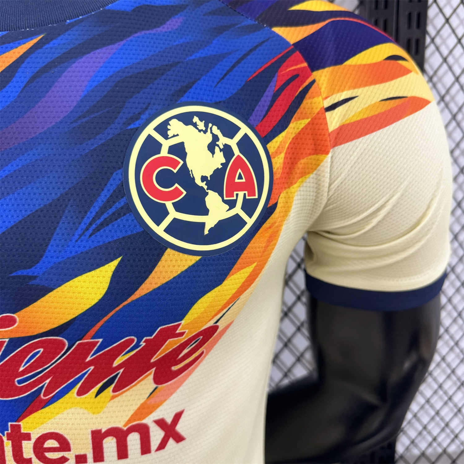 Club América 25-26 Blue Neck Light Yellow Special Jersey - Player Version - UnitedFutballJersey