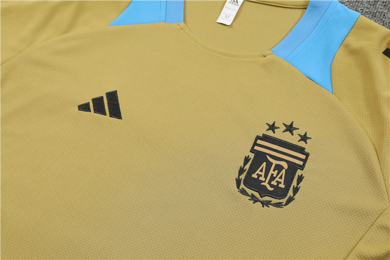 Argentina 2024 Short-Sleeve Training Set - Gold - UnitedFutballJersey