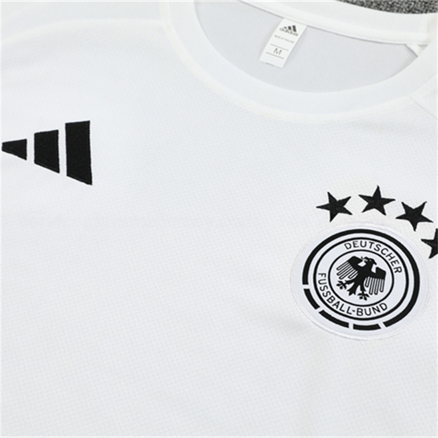 Germany 25-26 Kids Short-Sleeve Training Set - White Top & Black Shorts - UnitedFutballJersey