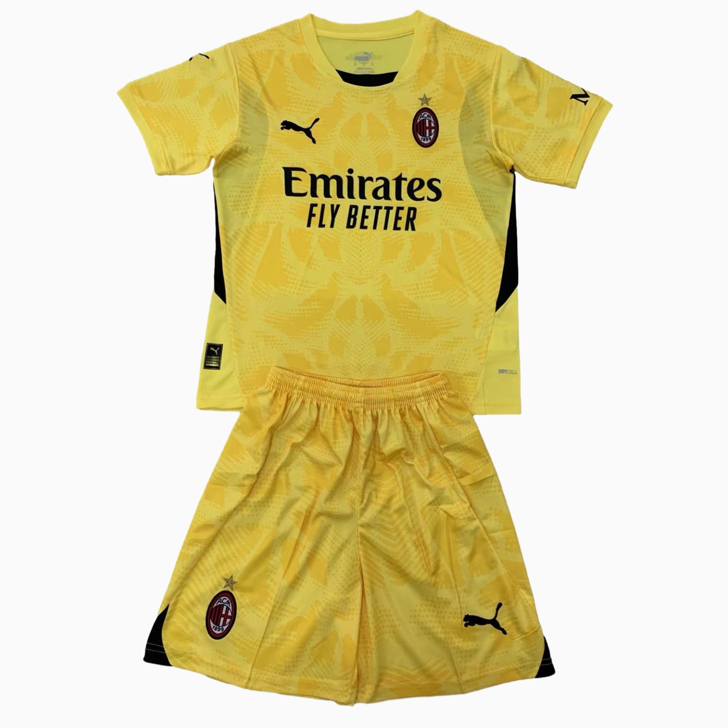 AC Milan 24-25 Yellow Goalkeeper Men's Adult Jersey Set - Fans Version - UnitedFutballJersey
