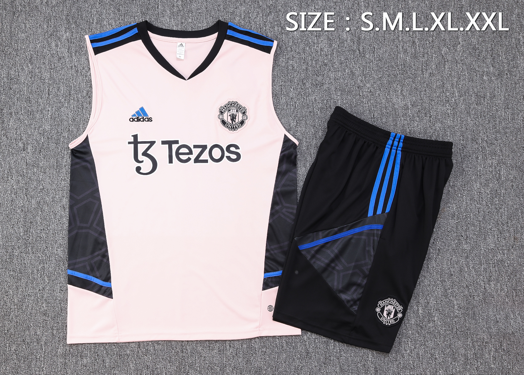 23-24 Manchester United Pink Player Vest Training Set - UnitedFutballJersey