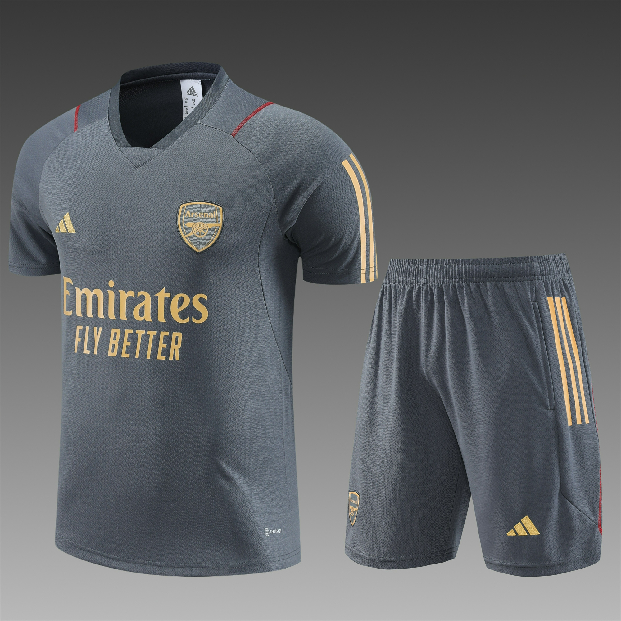 Arsenal 23-24 Short-Sleeve Training Set - Grey - UnitedFutballJersey