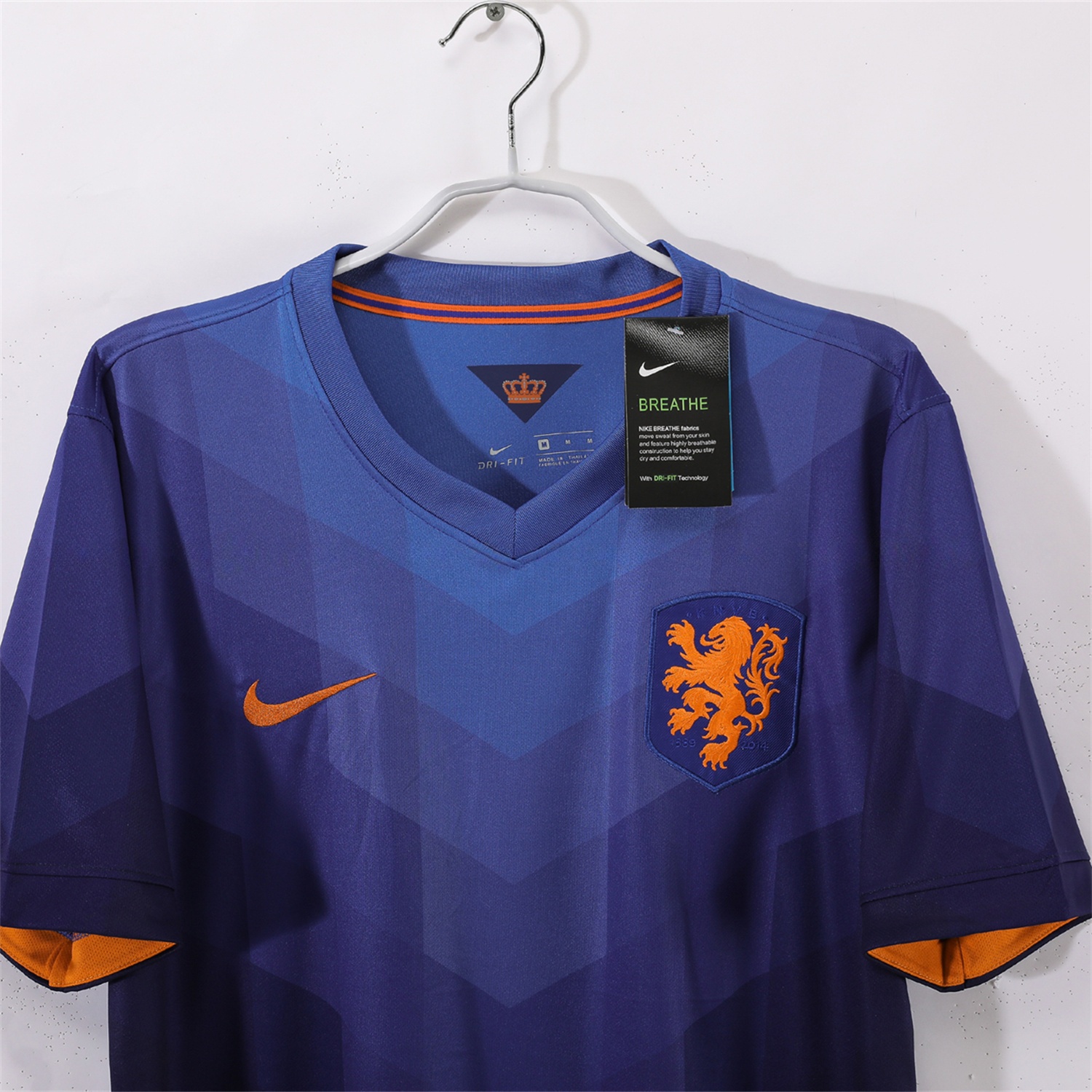Retro Netherlands 2014 Away Blue Jersey - UnitedFutballJersey