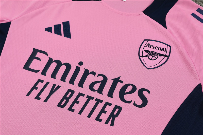 Arsenal 24-25 Short-Sleeve Training Kids Kit - Pink - UnitedFutballJersey