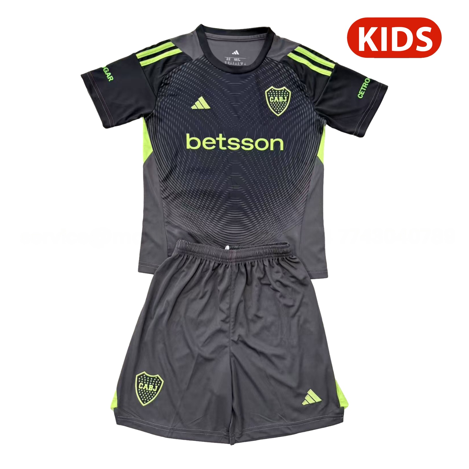 Boca Juniors 25-26 Black Goalkeeper Kids Kit - UnitedFutballJersey