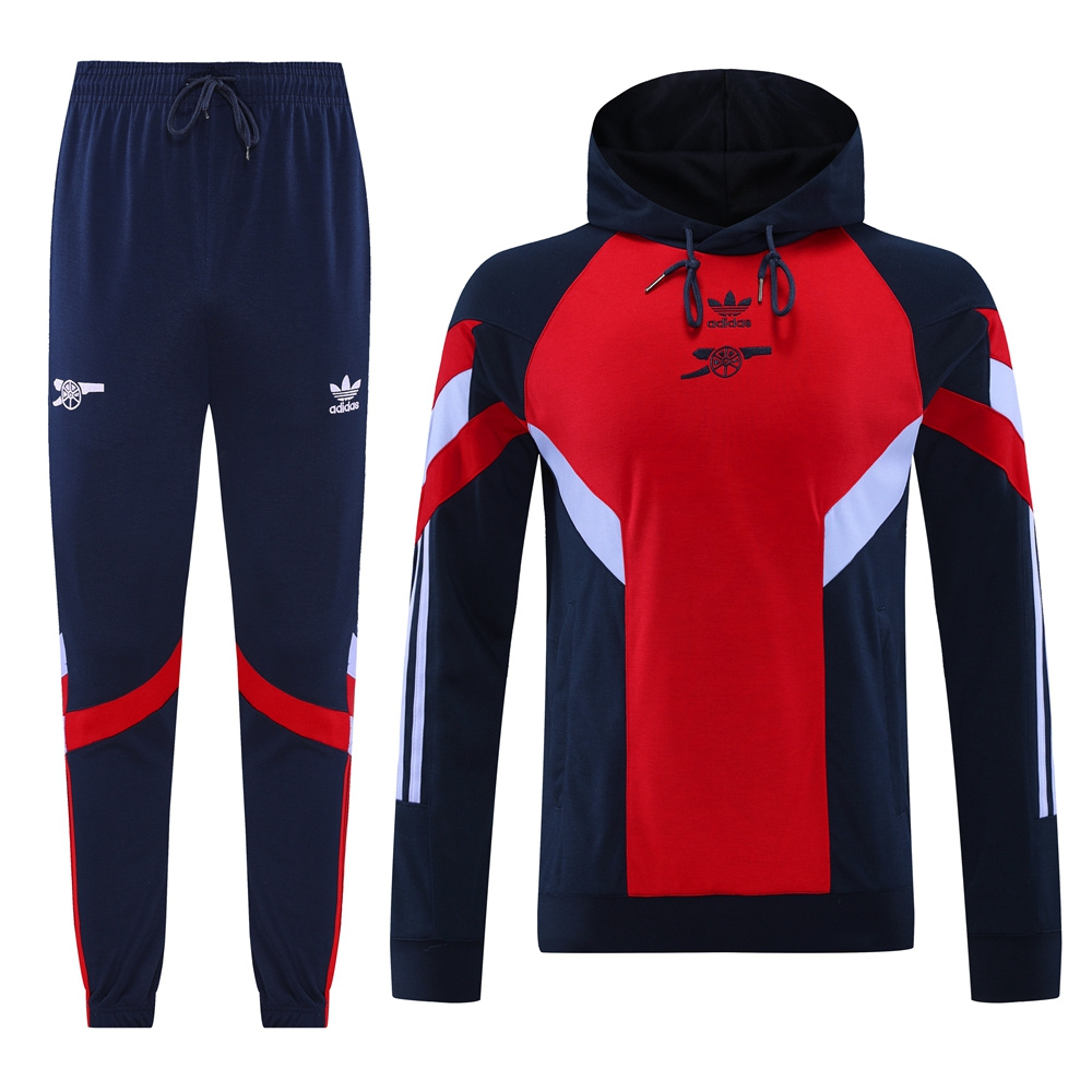 Arsenal 24-25 Originals LFSTLR Training Hoodie Set - Red Hoodie and Deep Blue Pants - UnitedFutballJersey