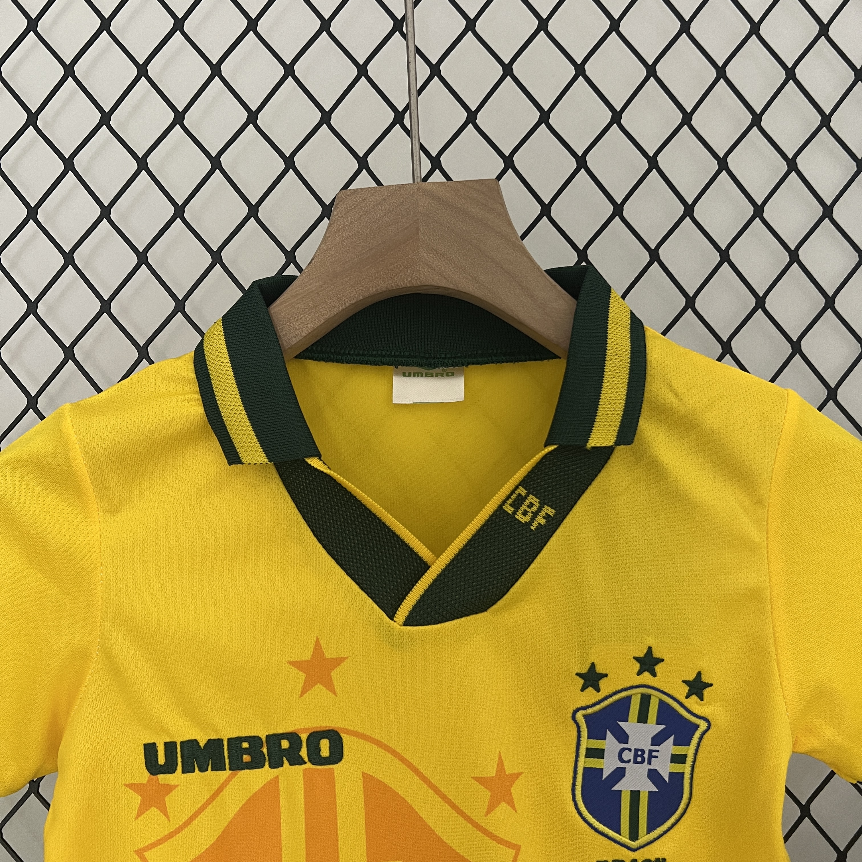 Retro Brazil 1993-94 Home Stadium Kids Kit - UnitedFutballJersey