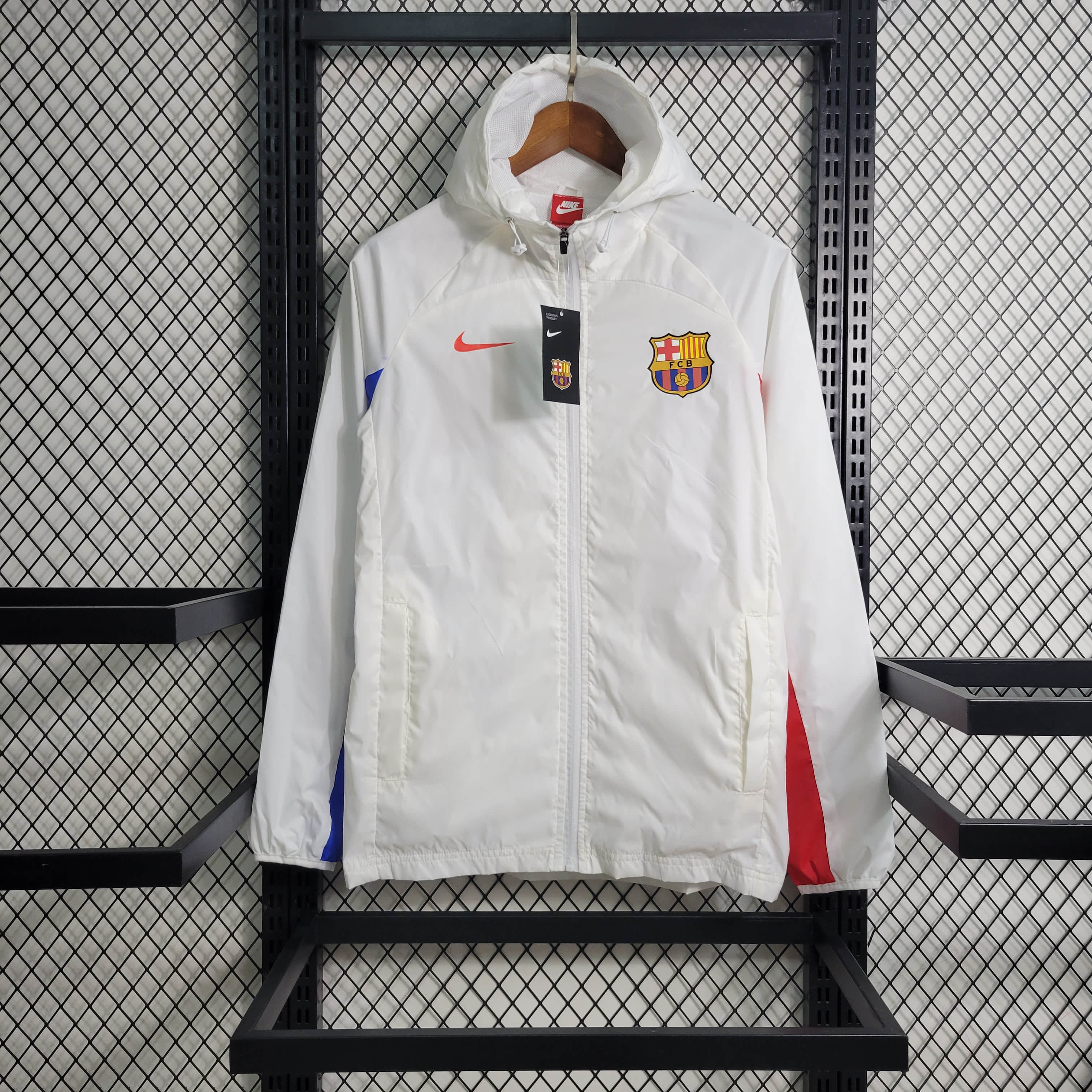 B.A.R.S.A 23-24 White Player Windbreaker - UnitedFutballJersey