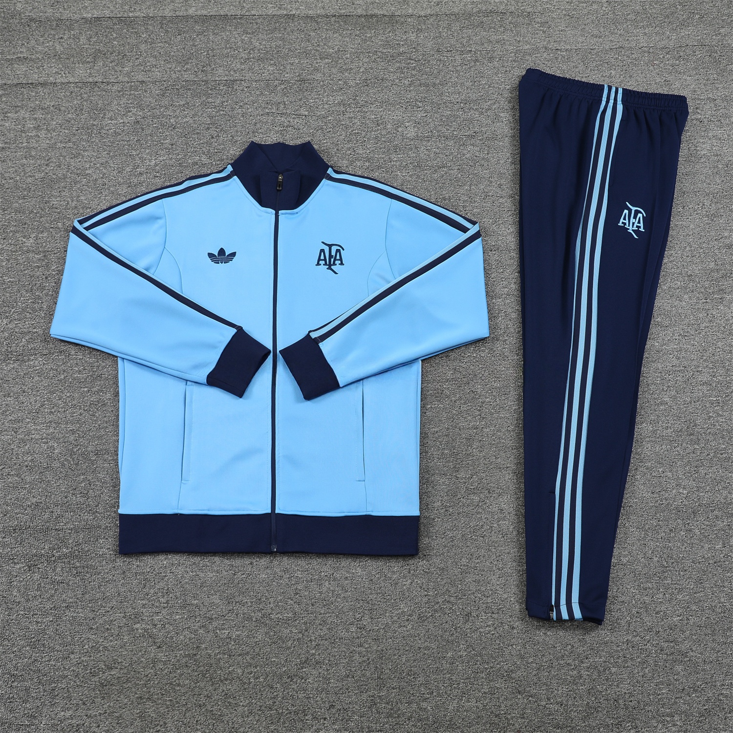 Argentina 24-25 Throwback Jacket Training Tracksuit - Blue Jackets & Deep Blue Pants - UnitedFutballJersey