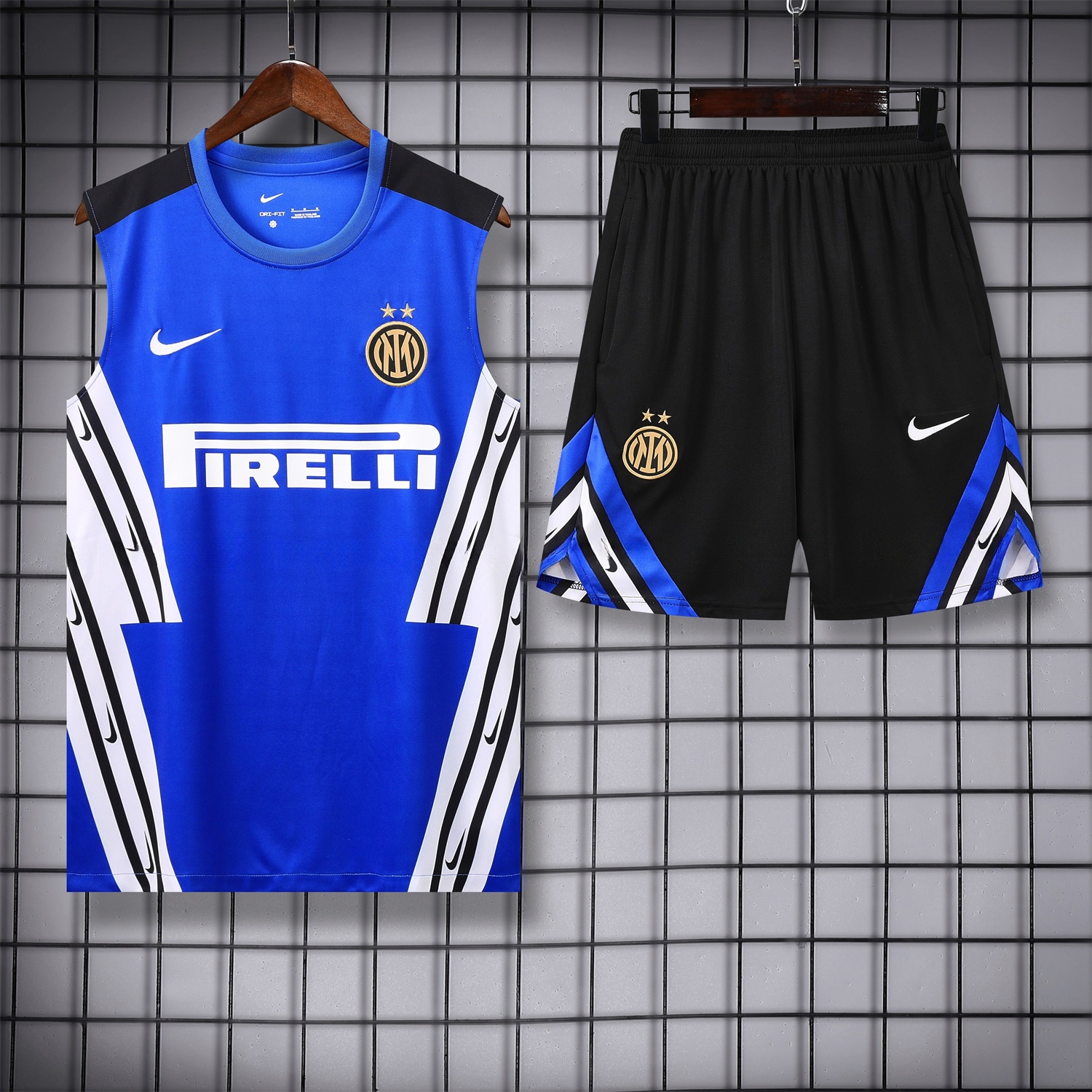 Inter Milan 25-26 Vest Training Set - Blue Vest & Black Shorts - UnitedFutballJersey
